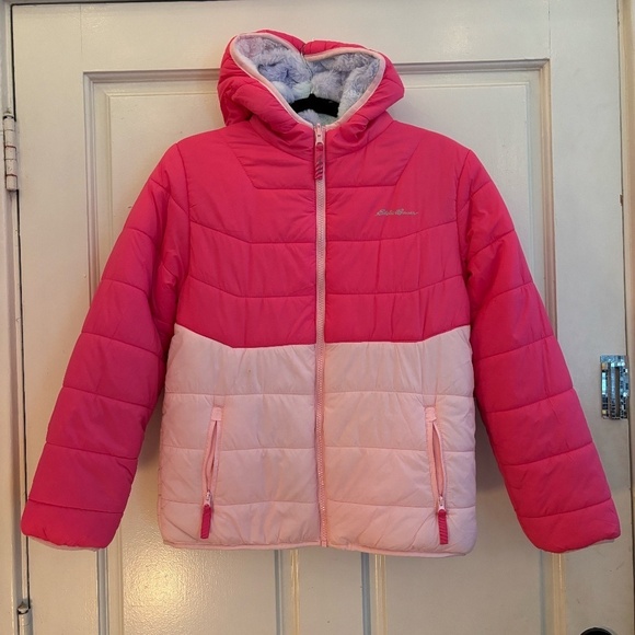 NWOT Eddie Bauer Youth Girls Reversible Jacket Large 14-16 - Picture 1 of 14